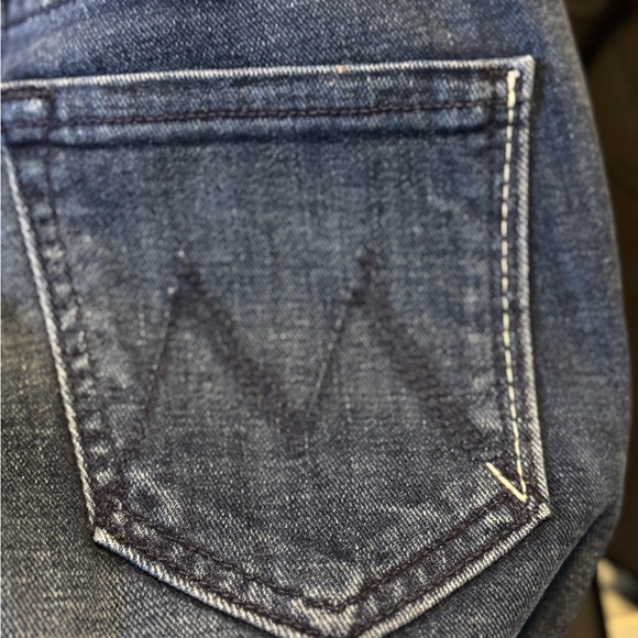 MOTHER Dark Blue Straight Leg Jeans - Picture 14 of 14